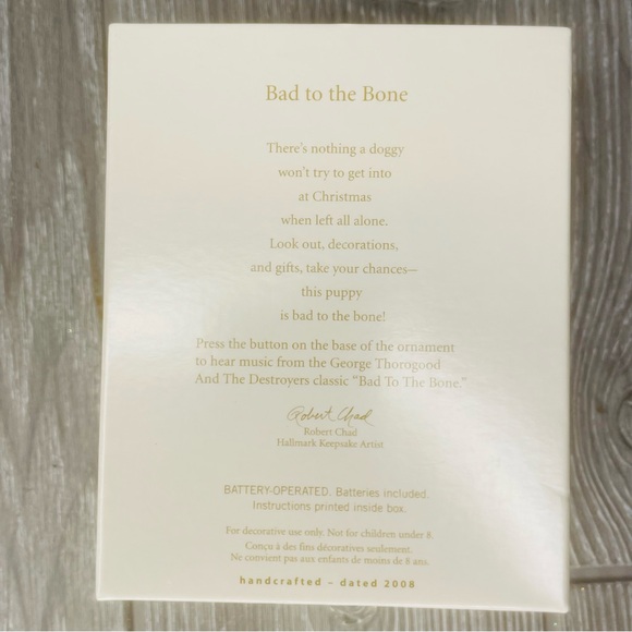 Hallmark Christmas ornament 2008 Bad to the Bone Musical singing light ornament - Picture 11 of 12